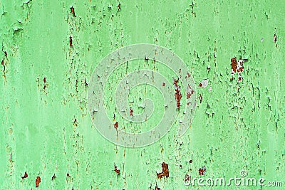 Photo of metal with old paint. rust under the paint Stock Photo