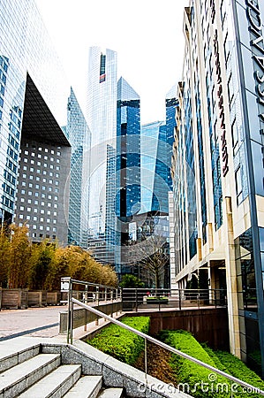 Modern buildings of La DÃ©fense in Paris. Editorial Stock Photo