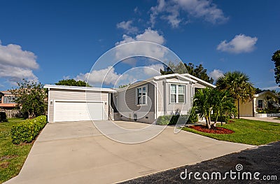 Photo of a modular manufactured home in Florida USA Stock Photo