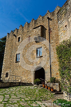 Montesquiu Castle in Ripoll, Catalonia, Spain. Stock Photo