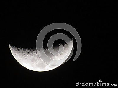 Moon from earth Stock Photo