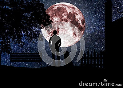 Star moon Stock Photo