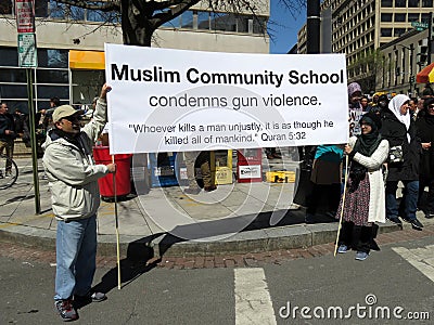 Condemns Gun Violence Editorial Stock Photo