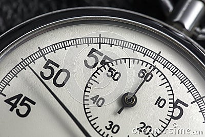 photo of old analogue stopwatch. Stock Photo