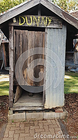 Old Australian toilet or dunny Stock Photo