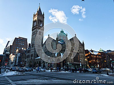 Old South Church in Boston in winter Editorial Stock Photo