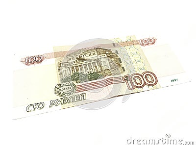 Photo one hundred rubles Stock Photo