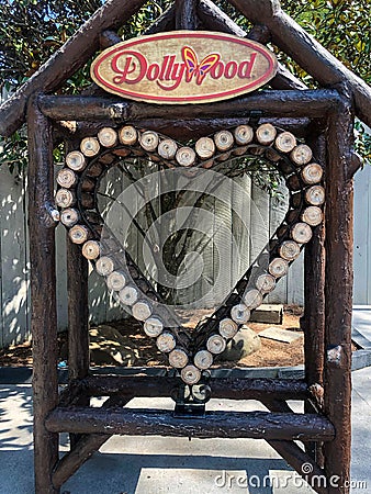 Photo opportunity setup at Dollywood in Tennessee Stock Photo