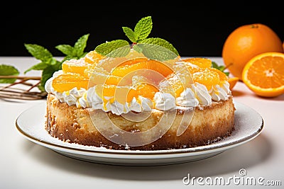 Photo of Orange cake ai created Stock Photo