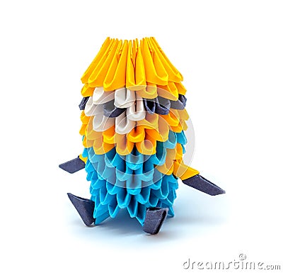 Photo of origami mignon isolated on white background Stock Photo