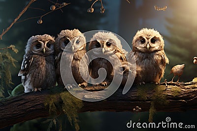 Photo of owlets in macro photography Stock Photo