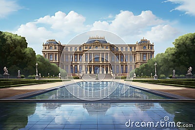 Photo of Palace of Versaille in Paris, France Stock Photo