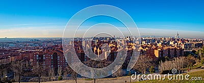 Panorama view over Madrid from Vallecas Stock Photo