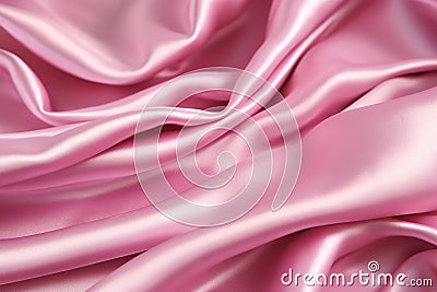 A photo of a pink silky satin texture, soft pattern Stock Photo