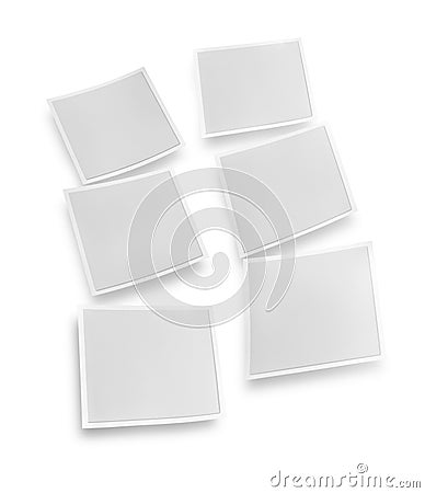 Photo plates against white background Stock Photo