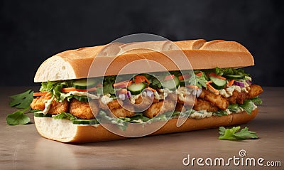 Photo of Po'boy bread Stock Photo