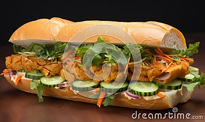Photo of Po'boy bread Stock Photo
