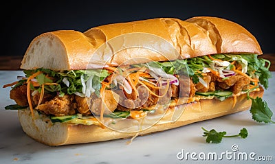 Photo of Po'boy bread Stock Photo