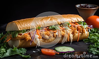 Photo of Po'boy bread Stock Photo