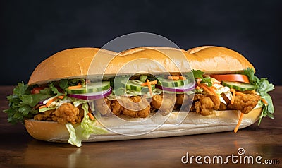 Photo of Po'boy bread Stock Photo