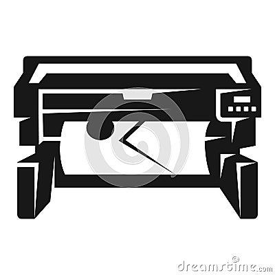 Photo printer icon, simple style Vector Illustration