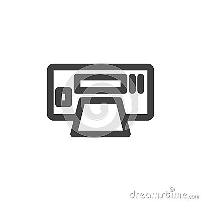 Photo printer line icon Vector Illustration