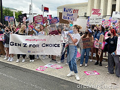 Protesters With a Variety of Signs at the Supreme Court in Washington DC Editorial Stock Photo