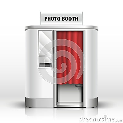 Photo quick service vending machine, booth vector illustration Vector Illustration