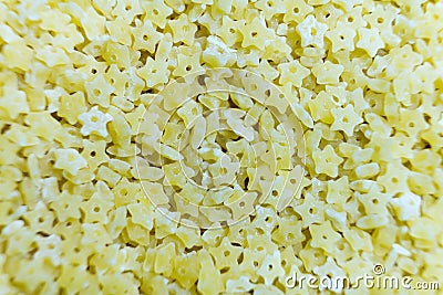 Photo of raw pasta. Pasta is photographed close-up. Stock Photo