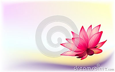 Photo-realistic lotus flower Vector Illustration