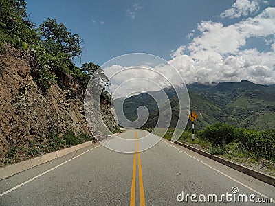 Roads in the Peruvian Andes Stock Photo
