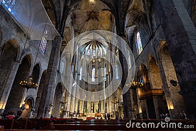 Santa Maria del Mar church in Barcelona, Spain Stock Photo