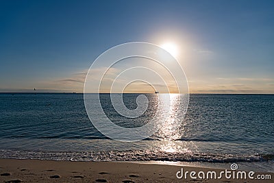 photo of seascape nature at bermudas sunrise. seascape nature at sunrise. Stock Photo