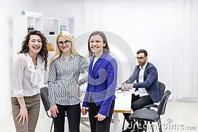 Photo of serious business meeting at office. Stock Photo