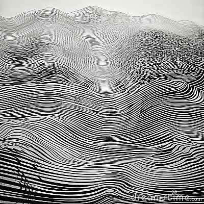 Hyperrealistic Wave Artwork Inspired By Nike Savvas Stock Photo