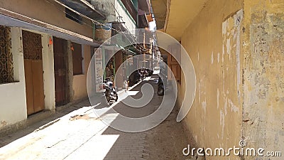 Some small houses and shop in India Editorial Stock Photo