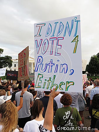 Sign Against Putin Editorial Stock Photo