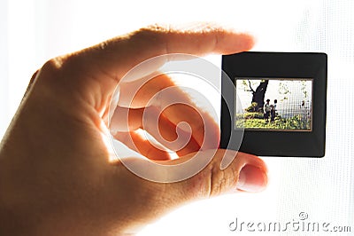 Photo slide Stock Photo