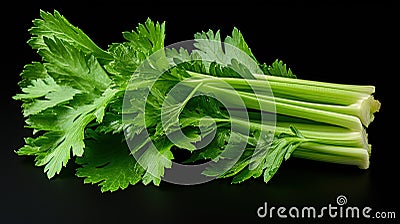 Photo of the stem and leaves of fresh celery Stock Photo