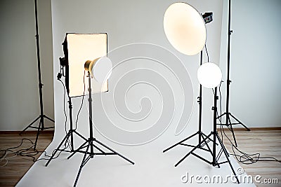 Photo studio equipment Stock Photo