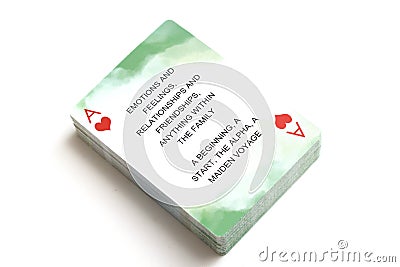 A deck of poker cards used for Cartomancy divination reading Stock Photo