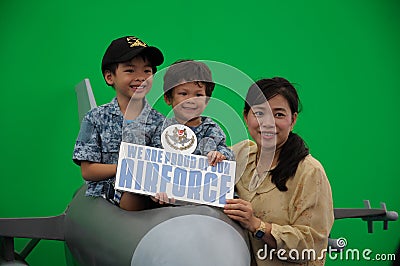Visitors to the Singapore RSAF open house Editorial Stock Photo