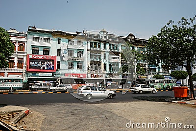 Residential Building in Yangon, Myanmar Southeast Asia Editorial Stock Photo