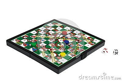 A game of Snakes and Ladders Editorial Stock Photo