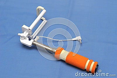 A selfie stick for modern mobile smart phones Stock Photo