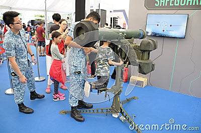 Visitors to the Singapore RSAF open house Editorial Stock Photo