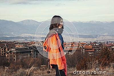 Photo of a teenage girl in nature Stock Photo