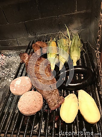 Photo of a traditional Argentine barbecue Stock Photo