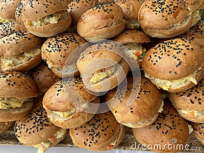 Tunafish Sandwiches for Snack Stock Photo