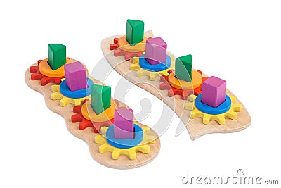 Photo of a wooden toy Stock Photo